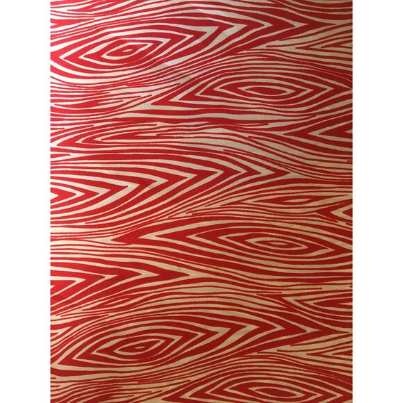 Red and White Vintage Patterned Scarf - Picture 6 of 6